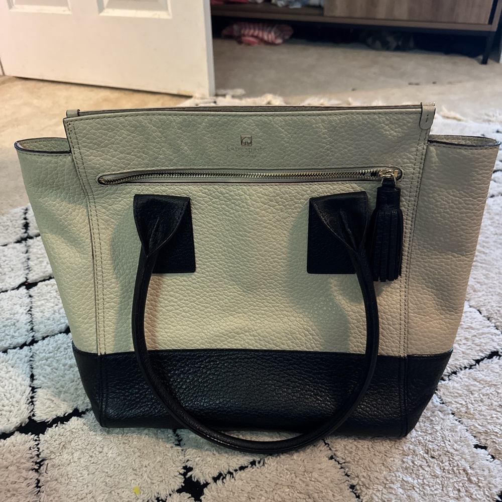 Elegant Black and Cream Tote Bag